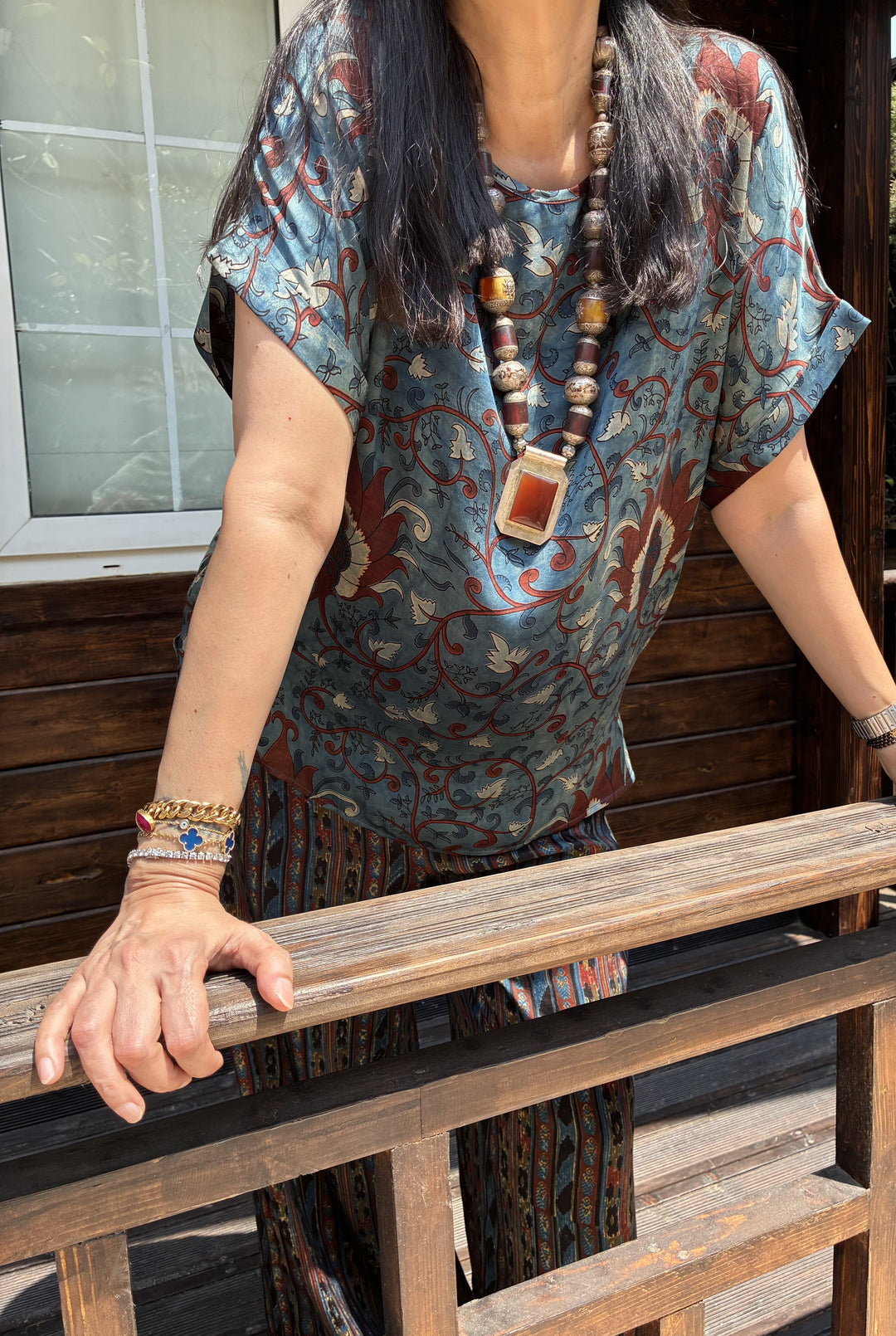 Rust & Teal Modal Co-Ord Set