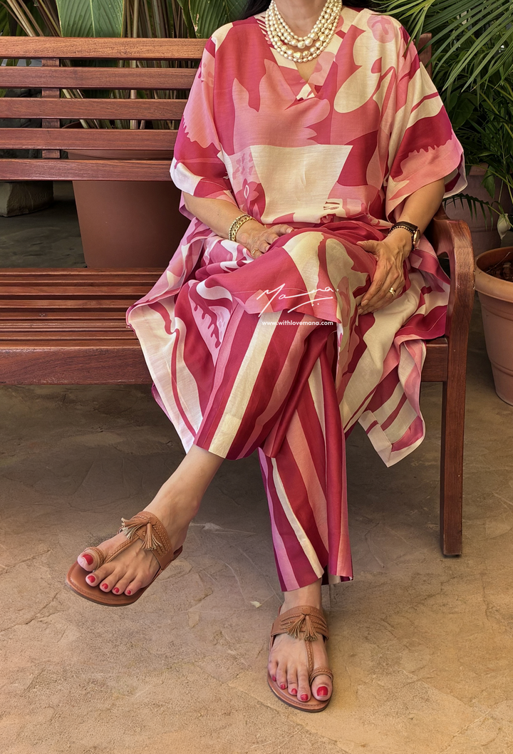 Kaftan-Berry Blush Co-Ord Set