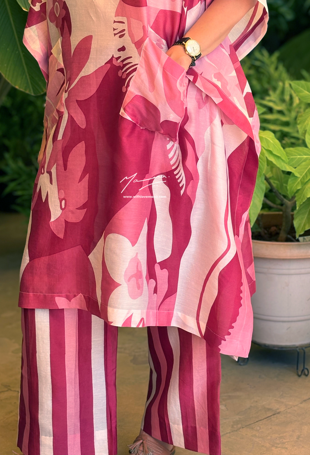 Kaftan-Berry Blush Co-Ord Set