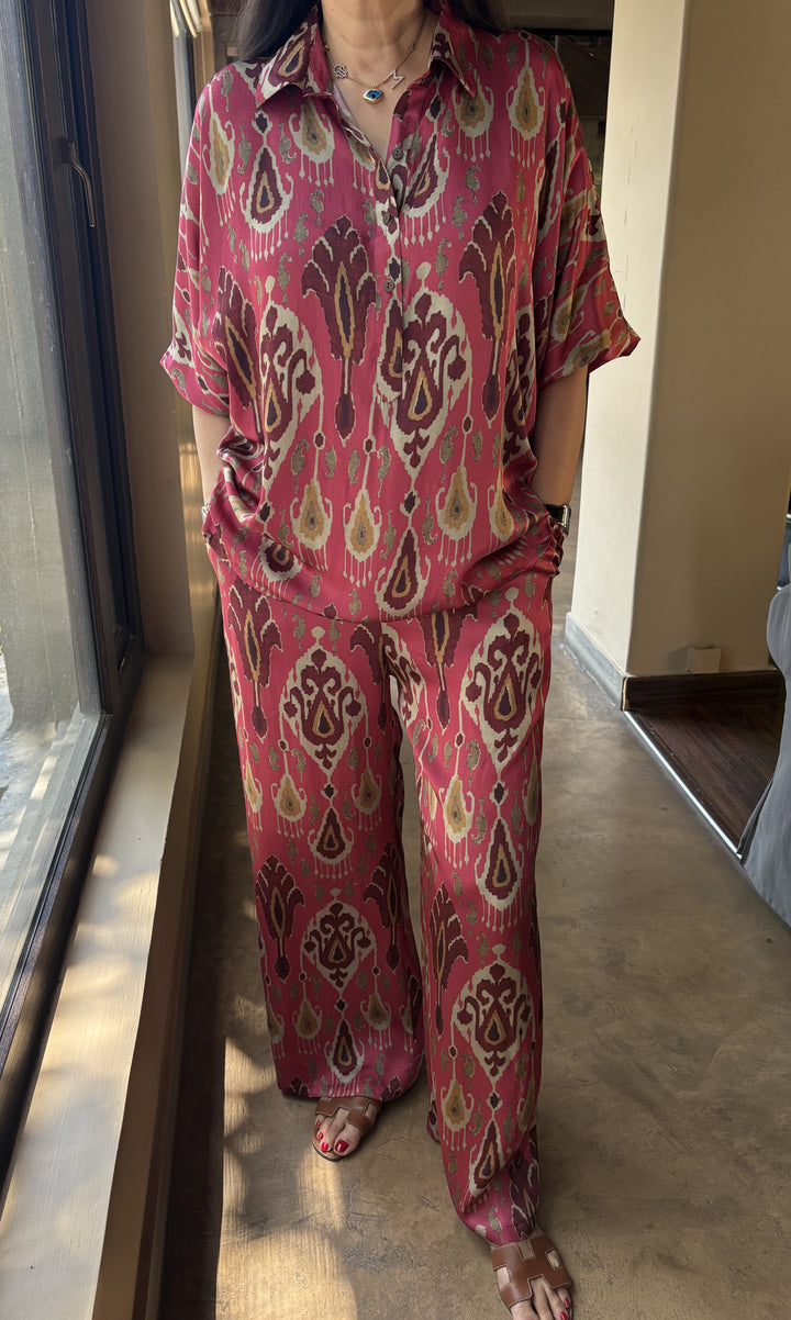 Ikat Co-Ord Set Pink