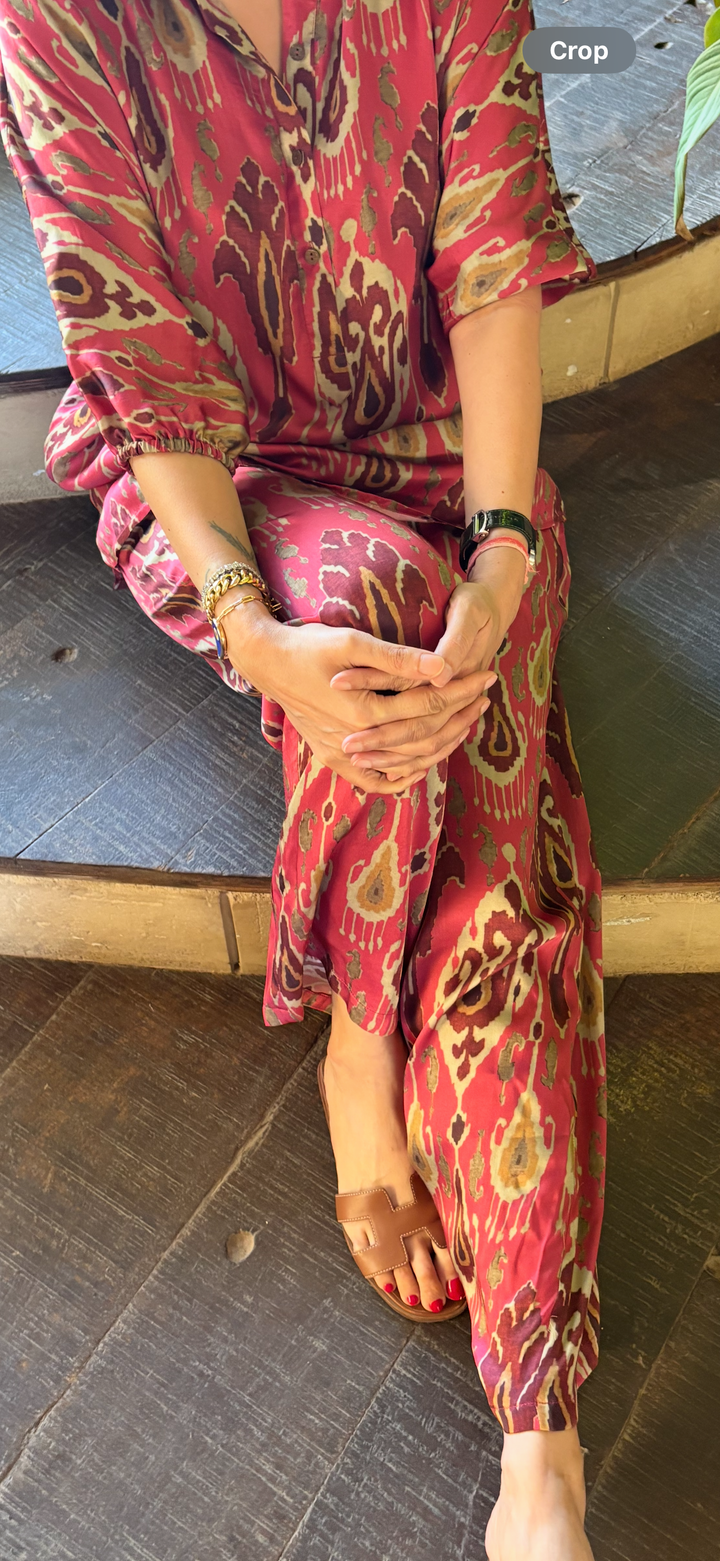 Ikat Co-Ord Set Pink
