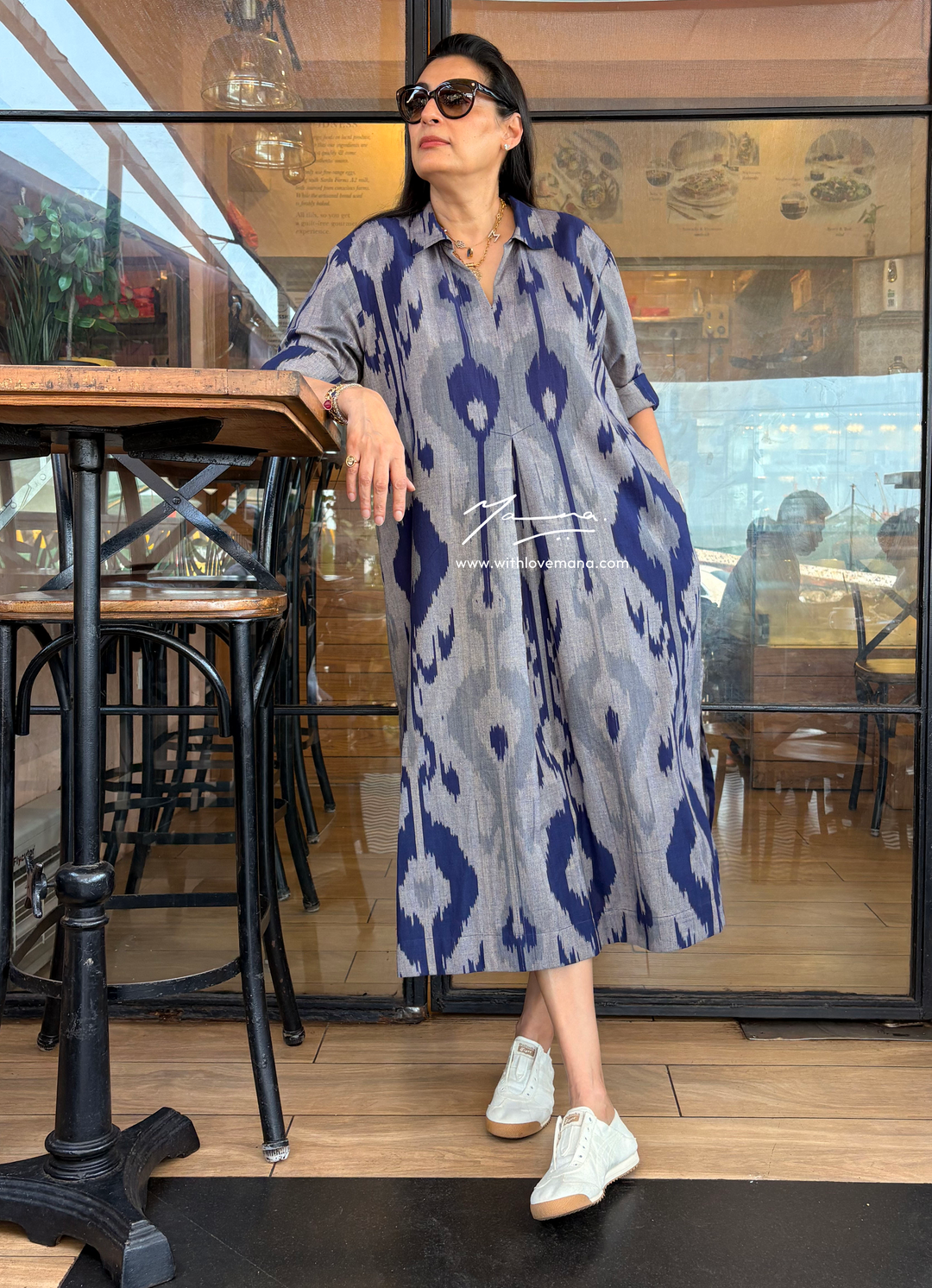 Ikat - Indigo Drift Dress