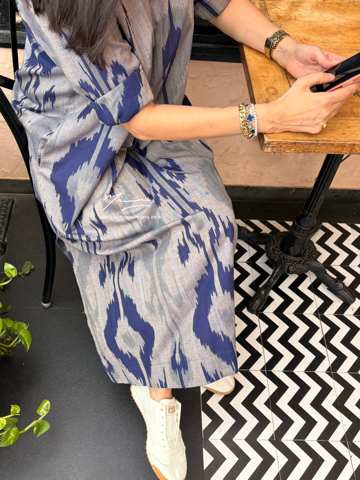 Ikat - Indigo Drift Dress