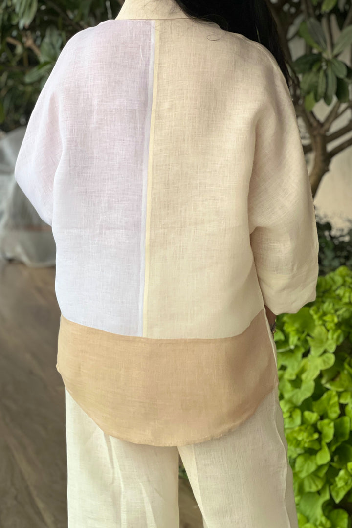 Linen Half & Half Shirt with Pant