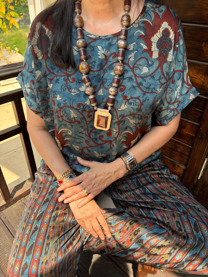 Rust & Teal Modal Co-Ord Set