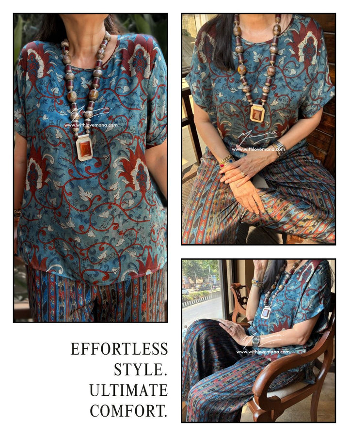 Rust & Teal Modal Co-Ord Set