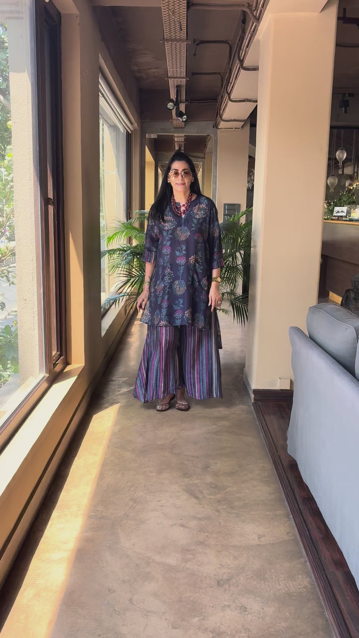 Cotton Printed Bloom - Blue